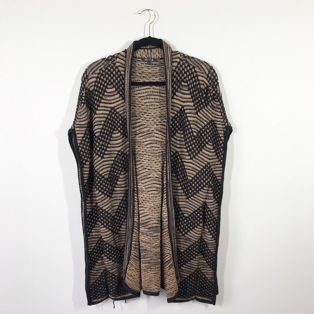 Nic + zoe chevron boho knit cardigan